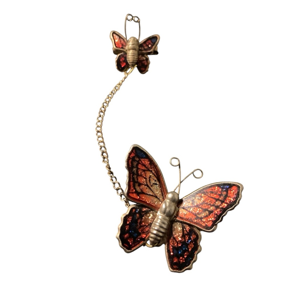 Vintage Butterfly’s colorful enamel brooch